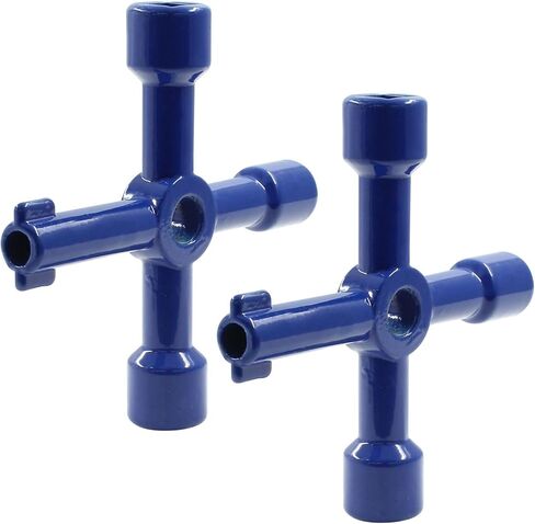2pcs مفتاح المرافق متعددة الوظائف 4-pcs ، مفتاح المثلث العالمي للماء ، مفتاح مربع مستدير المثلث لصالح حنفيات صمام الصمامات (الفضة) in Kuwait