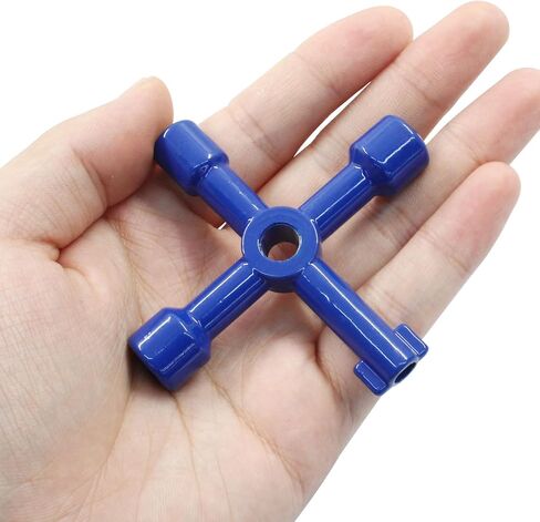 2pcs مفتاح المرافق متعددة الوظائف 4-pcs ، مفتاح المثلث العالمي للماء ، مفتاح مربع مستدير المثلث لصالح حنفيات صمام الصمامات (الفضة) in Kuwait