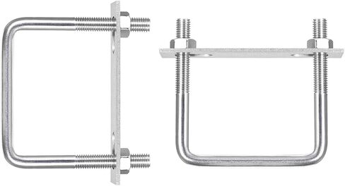 DTGN M8x60x90mm(ThreadxWxL) Square U Bolt - 2Pack - Good for Trailer Pipe Replacement Parts - 304 Stainless Steel U Shape Bolts in Kuwait