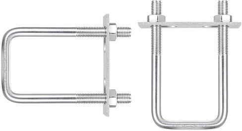 DTGN M8x60x90mm(ThreadxWxL) Square U Bolt - 2Pack - Good for Trailer Pipe Replacement Parts - 304 Stainless Steel U Shape Bolts in Kuwait