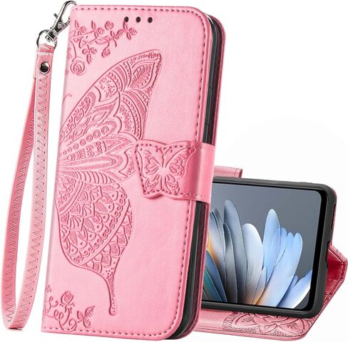 for Motorola Moto Edge 5G 2025 Phone Case Wallet,Women Man Flip Folio Cover Credit Card Holders Butterfly Flower Embossed PU Leather Wrist Strap Kickstand Case for Moto Edge 5G 2025 Purple in Kuwait