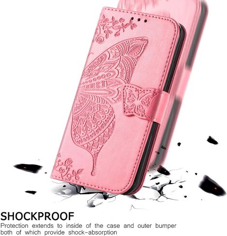 for Motorola Moto Edge 5G 2025 Phone Case Wallet,Women Man Flip Folio Cover Credit Card Holders Butterfly Flower Embossed PU Leather Wrist Strap Kickstand Case for Moto Edge 5G 2025 Purple in Kuwait