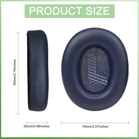hopopower Replacement Earpads for JBL Live 650(650NC 650BTNC)/Live 660 (660NC 660BTNC)/JBL E65 E65BTNC/ Duet NC, Ear Pads Cushions with Noise Isolation Memory Foam,Soft Protein Leather (Dark Black) in Kuwait