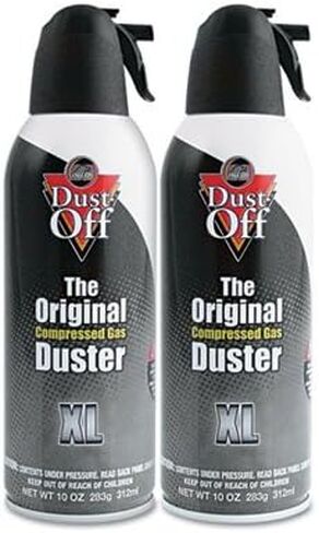 Dust-Off : Disposable Compressed Gas Duster, Two 10oz Cans per Pack -:- Sold as 1 PK in Saudi Arabia