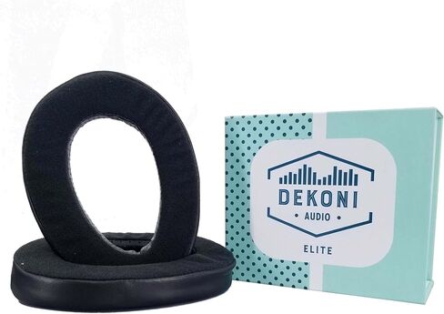 Dekoni Audio Earpads لـ Hifiman Arya Open Back Headphones | استبدال وسادات الأذن لسماعات Hifiman Ananda ، Edition X ، HE1000 V2 | وسائد أذن رغوة الذاكرة ، سوداء (مسجل الأغنام النخبة) in Kuwait