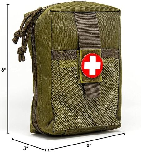 3VGEAR Large MOLLE Medic Pouch - Waterproof with Clamshell Opening, Elastic Loops for Medical Supplies, Hook and Loop Strips, Rugged 600D Polyester in Saudi Arabia
