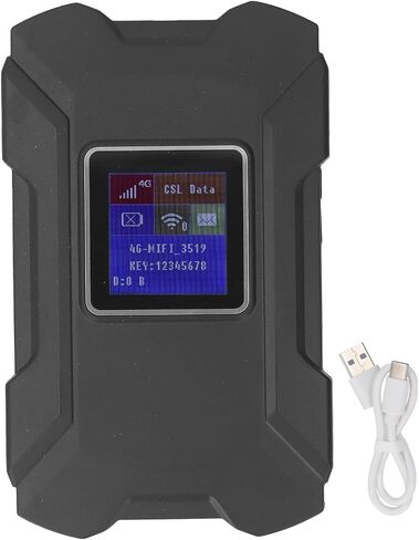 4G LTE WLAN Mobile Hotspot ، أجهزة DOPOT المحمولة WLAN ROUTER للسفر ، جهاز توجيه مودم 4G غير مؤمن مع فتحة بطاقة SIM ، يربط ما يصل إلى 32 جهازًا (أسود) in Kuwait