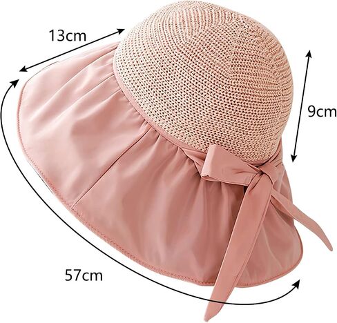 KXF Women Summer Beach Hat Super UV Protection Beach Sunhat مع طبقة مطاطية أسود للسيدات in Kuwait