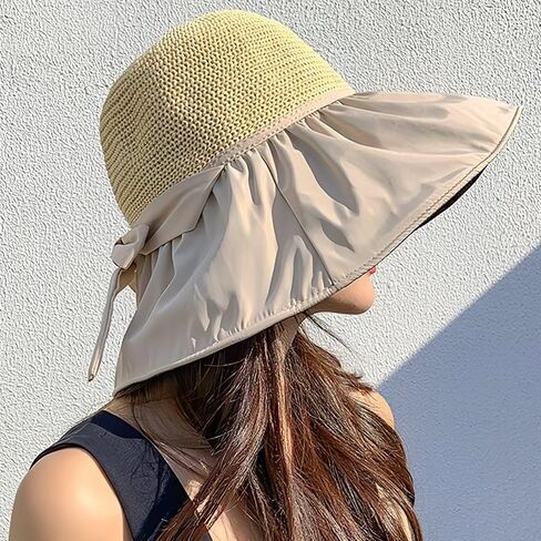 KXF Women Summer Beach Hat Super UV Protection Beach Sunhat مع طبقة مطاطية أسود للسيدات in Kuwait