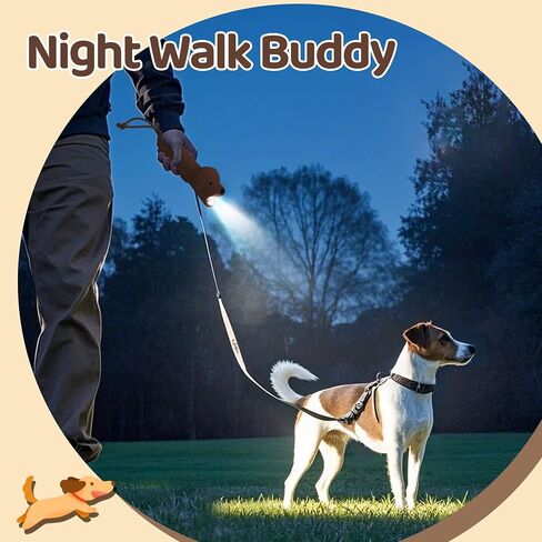 Ammonite Toddler Flashlight - Soft Baby Dog Silicone Night Light, Child-Safe Rechargeable Flashlight for Bedtime, Indoor Outdoor Emergency Use with Easy-Grip Handle in Saudi Arabia