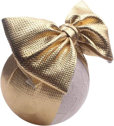 ربطة رأس للأطفال من YanJie باللون الذهبي والفضي مقاس 5 بوصات، ربطة رأس فوضوية كبيرة قابلة للتمدد باللون البرونزي، عصابة رأس على شكل عمامة، قطعتان/الحزمة (5-TJ-Cailan) in Kuwait