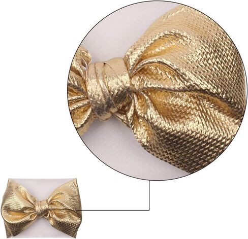 ربطة رأس للأطفال من YanJie باللون الذهبي والفضي مقاس 5 بوصات، ربطة رأس فوضوية كبيرة قابلة للتمدد باللون البرونزي، عصابة رأس على شكل عمامة، قطعتان/الحزمة (5-TJ-Cailan) in Kuwait