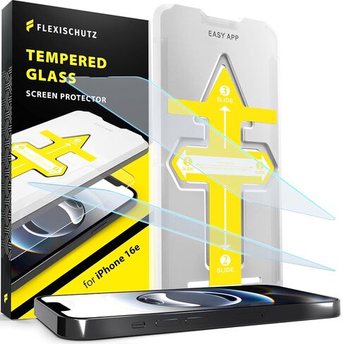 for iPhone 16e Screen Protector with Installation Tool, Tempered Glass 9H, HD Clarity, Buble Free, Anti Scratch [2 Pack] in Saudi Arabia