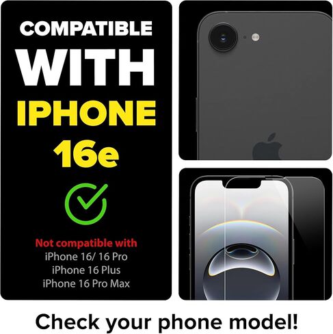 for iPhone 16e Screen Protector with Installation Tool, Tempered Glass 9H, HD Clarity, Buble Free, Anti Scratch [2 Pack] in Saudi Arabia