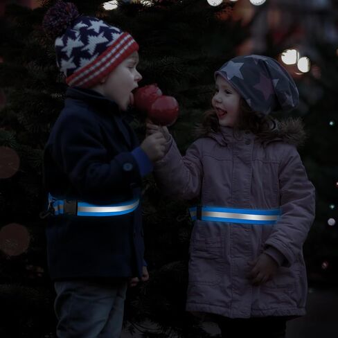 Simket Reflective Running Gear, High Visibility Reflective Belt for Hiking Walking Biking, Military Reflective Sash for Body Wrist (3 Pcs) in Kuwait