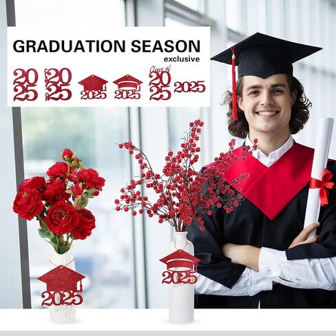 Jutom 48 Pcs Glitter 2024 Cutouts Tags 2024 Graduation Cutouts 2024 Decoration Party Favor Tag Class of 2024 Centerpiece with 708.6 Inch Rope for 2024 Graduation and New Year Party Decoration (Black) in Saudi Arabia