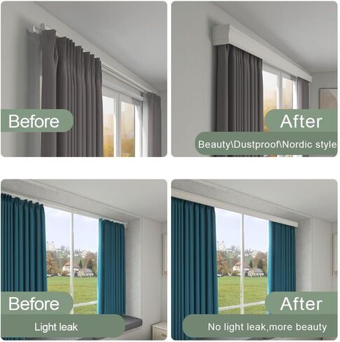 ستارة ZSHINE ثلاثة في واحد بمسارات مزدوجة وستارة سقفية للتعليق لغرفة المعيشة وغرفة النوم (13.1 قدم رمادي) in Kuwait