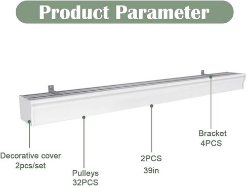 ستارة ZSHINE ثلاثة في واحد بمسارات مزدوجة وستارة سقفية للتعليق لغرفة المعيشة وغرفة النوم (13.1 قدم رمادي) in Kuwait