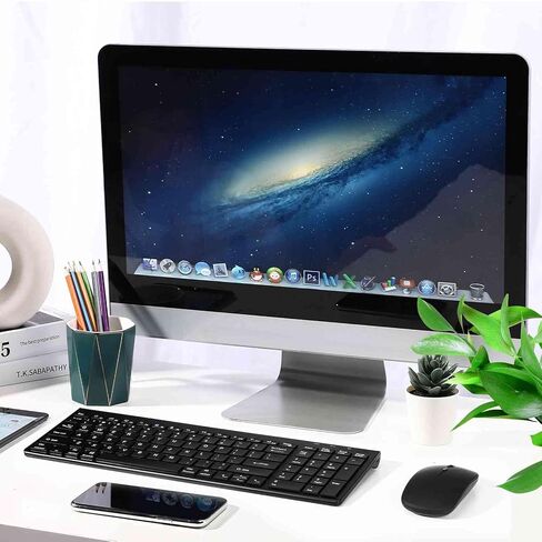 الماوس اللاسلكي اللاسلكي القابل لإعادة الشحن ، لوحة مفاتيح Urbanx Slim Low Low Profile و Mouse Combo مع مفاتيح صامتة مفاتيح لوحة مفاتيح HP Omen 16 Gaming Captop - Black in Saudi Arabia
