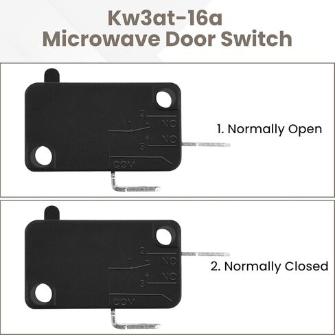 3 Pcs KW3AT-16A Microwave Oven Door Switch, 16A 125VAC Microwave Oven Door Switch Replacement Part (2X Normally Open + 1x Normally Closed) in Saudi Arabia