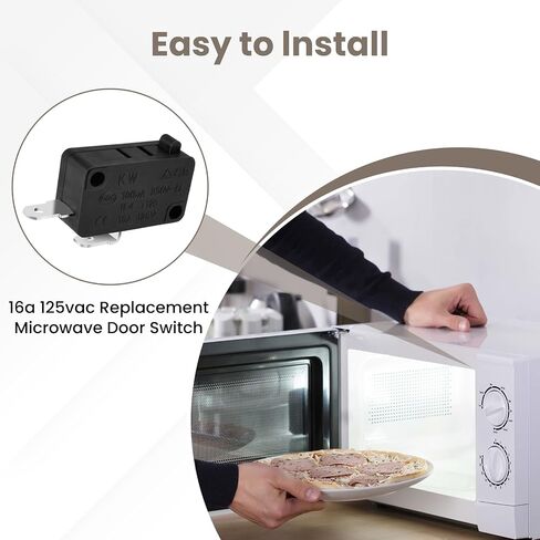 3 Pcs KW3AT-16A Microwave Oven Door Switch, 16A 125VAC Microwave Oven Door Switch Replacement Part (2X Normally Open + 1x Normally Closed) in Saudi Arabia