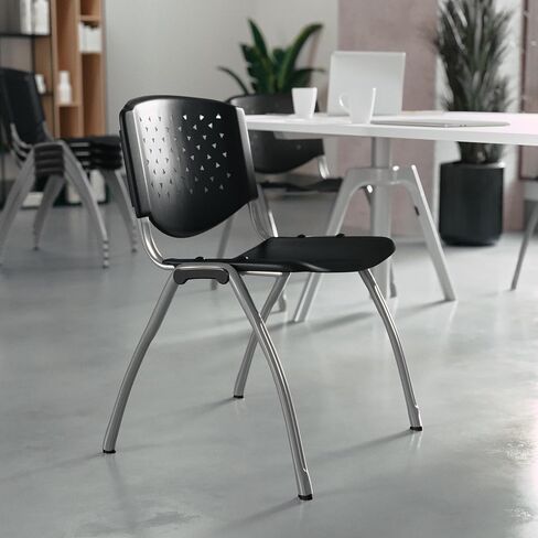 Flash Furniture HERCULES -5 Pack 880 lb. Capacity Green Plastic Stack Chair | Comfortable Seating with Durable Design in Saudi Arabia