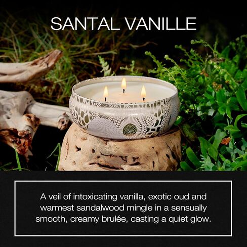 Voluspa 3 Wick Tin Candle - Santal Vanille by Voluspa for Unisex - 12 oz Candle in Saudi Arabia