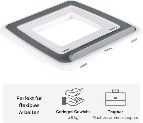 FOMSAF Fellowes I-Spire Series Laptop Stand for Desk Adjustable Height Portable Laptop Riser for The Home and Office - Max Monitor Size 17", Max Weight 4KG - White in Saudi Arabia