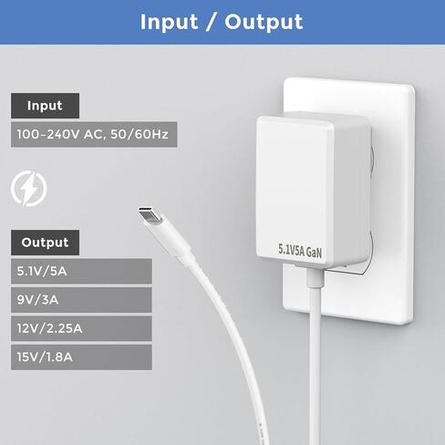 27W Power Supply Adapter for Raspberry Pi 5, USB-C 5.1V/5A PD Power Supply for Rasp Pi 5, GaN PD Power Supply Unit in Saudi Arabia