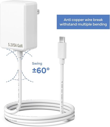 27W Power Supply Adapter for Raspberry Pi 5, USB-C 5.1V/5A PD Power Supply for Rasp Pi 5, GaN PD Power Supply Unit in Saudi Arabia