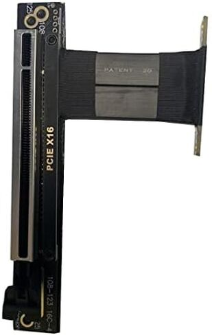JMT X4 X8 X16 PCIe 3.0 Extension Cable Double 90¡ã Right Angle Male for Graphics Card GPU JHH416AC-L (X8,10cm) in Saudi Arabia
