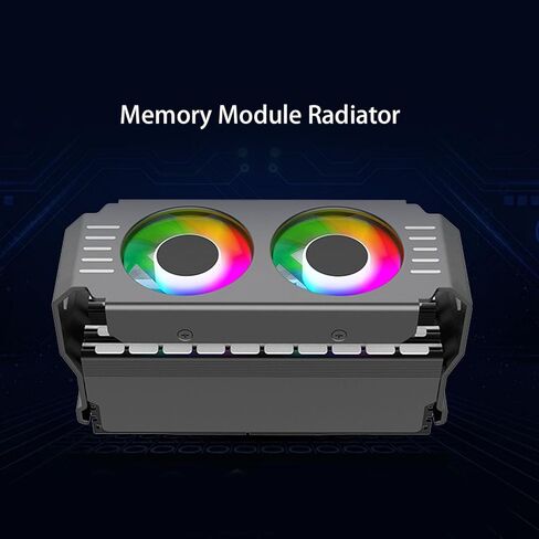مراوح ARGB لذاكرة Computer Memory Cooler ، بالوعة حرارة وحدة الذاكرة مع تأثير ضوء مزامنة ARGB 5V 3 PIN ، التحكم في درجة حرارة PWM ، دعم DDR DDR3 DDR3 DDR5 (أسود) in Kuwait