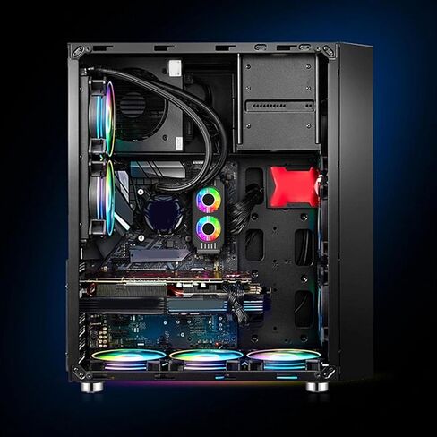 مراوح ARGB لذاكرة Computer Memory Cooler ، بالوعة حرارة وحدة الذاكرة مع تأثير ضوء مزامنة ARGB 5V 3 PIN ، التحكم في درجة حرارة PWM ، دعم DDR DDR3 DDR3 DDR5 (أسود) in Kuwait