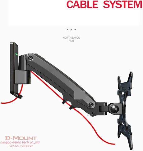 F425 27-45 "Gas Spring Big TV Mount Mount Argn Monitor Monitor Monitor Moniter Aluminium Arm Bracket Arm Movable Arm 3-12kg Arm One (F425) in Kuwait