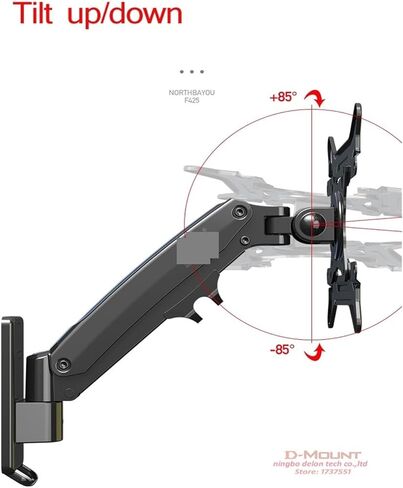 F425 27-45 "Gas Spring Big TV Mount Mount Argn Monitor Monitor Monitor Moniter Aluminium Arm Bracket Arm Movable Arm 3-12kg Arm One (F425) in Kuwait