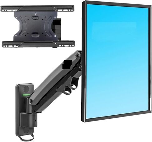 F425 27-45" Gas Spring Big TV Wall Mount Swing Arms Monitor Holder Aluminum Arm Bracket Wall Movable Arm 3-12kg One Arm Up(F425) in Kuwait