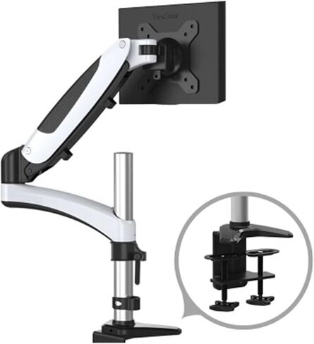 GST112 الألومنيوم 27 "5-16 كجم 360 تدوير 2 ذراع المشبك GROMMET غاز غاز غاز غاز LCD شاشة شاشة سطح المكتب مع القطب (GST112G-A) in Kuwait