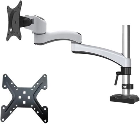 DL-GM112 الألومنيوم 10 "-27" 5-16 كجم 360 تدوير مزدوج الذراع المشبك جروميت شاشة مكتب ثقيلة سطح المكتب LCD Mount Bracket Full Motion (Grommet Instal Base) in Kuwait