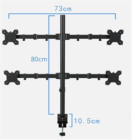 سطح المكتب حامل كامل 360 درجة 4 شاشات شاشة حامل 10 "-24" LCD LED شاشة Mount Mount Arm تحميل 8 كجم كل رأس (لقطات سطح المكتب) in Kuwait