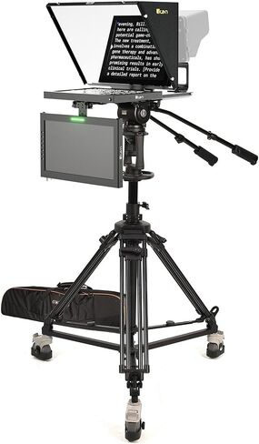 Ikan 15-Inch Teleprompter w/SDI Talent Monitor, Pedestal and Dolly Turnkey System in Saudi Arabia