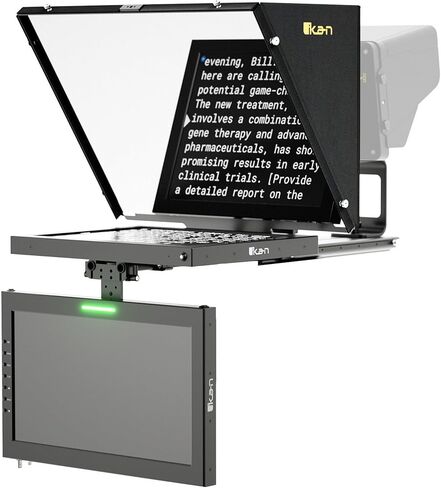 Ikan 15-Inch Teleprompter w/SDI Talent Monitor, Pedestal and Dolly Turnkey System in Saudi Arabia