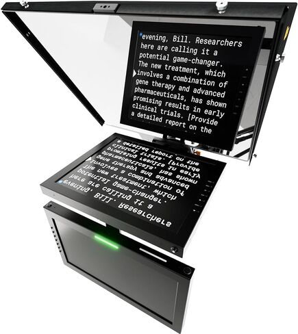 Ikan 15-Inch Teleprompter w/SDI Talent Monitor, Pedestal and Dolly Turnkey System in Saudi Arabia
