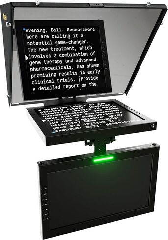 Ikan 15-Inch Teleprompter w/SDI Talent Monitor, Pedestal and Dolly Turnkey System in Saudi Arabia