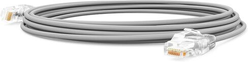 Cableleader 25ft Ultra Slim Cat6 UTP Ethernet Network Patch Cable ، 10Gbps Snagless Boot ، 28awg Pure Bare Copper Wire ، RJ45 مع جهات اتصال مطلية بالذهب ، رمادي in Kuwait