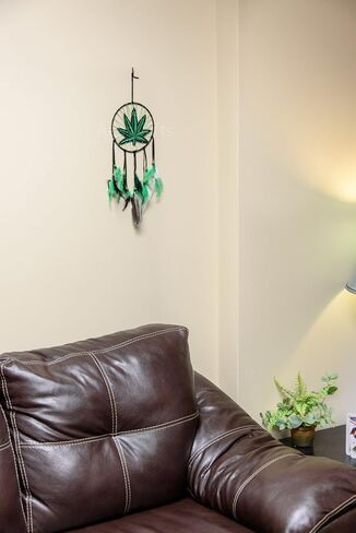 Aces Gifts Marijuana Leaf Pot Weed Embroidered Dream Catcher (16 Inches Long) in Saudi Arabia