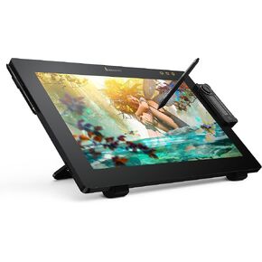 عرض Xencelabs Pen Display 16 حزمة مع مفاتيح سريعة ، 16 بوصة رسم محمول مع شاشة عرض تصميم رسومات مع شاشة مع أقلان من البطارية للفوز/الذراع/MacOS/Linux ، أسود