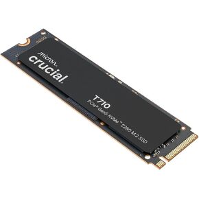Crucial T710 2TB Gen5 NVMe SSD, Up to 14,500 MB/s, PCIe 5.0 M.2 2280, Internal Solid State Drive, Compatible with Laptop, Desktop, +Acronis Software - CT2000T710SSD8-01
