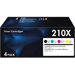 210X حبر الحبر خراطيش مع استبدال رقاقة لخراطيش الحبر HP 210A 4 حزمة - HP 210A العمل مع HP Color Laser Jet MFP 4301FDW حبر الخراطيش 4201DN 4301FDN 4201DW ، 210X W2100X INK INK INK