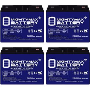 Mighty Max Battery 12V 22AH Gel Battery Replacement for E-Wheels EW-36-4 Pack