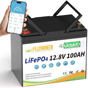 بطارية ليثيوم Fllyrower 12v 168ah مع BMS الذكية و 17000 دورة Deep LifePo4 بطارية الصف A للتصيد البحري RV Camping Solar Golf Cart Off-Grid